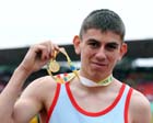 Harry Coppell (Lancs) winner of the Inter Boys Pole Vault